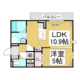 トリシア東和田 W棟【2階】の間取り