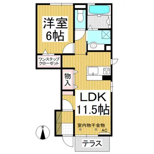 ウィット新町B棟【1階】の間取り