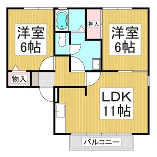 トゥインクル東和田 B棟【2階】の間取り
