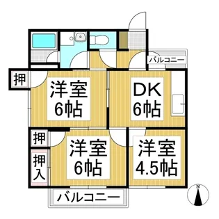 ハイツウィング金子【3階】の間取り