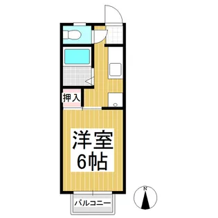 サンライズハイツ平林【2階】の間取り