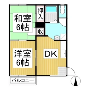 スクエアーハウス【2階】の間取り