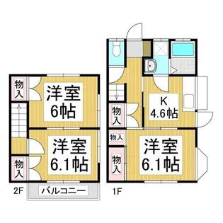 サンパレス小山 A棟【1階】の間取り