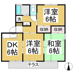 パークタウン北長野 A棟【1階】の間取り