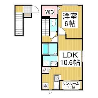 ミニョン フロル B【2階】の間取り