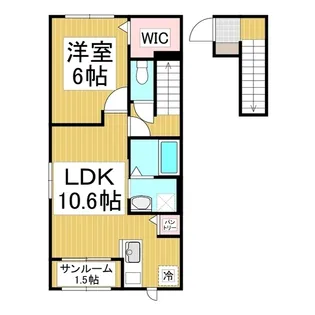 ミニョン フロル A【2階】の間取り