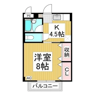 ストーク稲葉B【1階】の間取り
