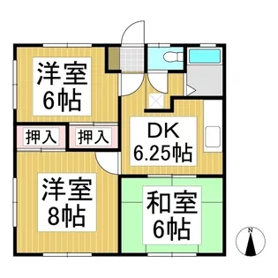 フラット33【1階】の間取り