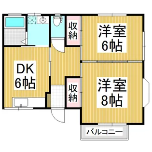 ハイツアルフィーネ【2階】の間取り