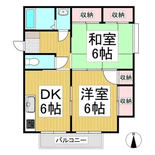 メゾンドリバージュ【2階】の間取り