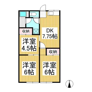山岸アパート【1階】の間取り