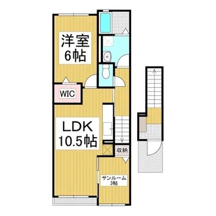 パープル テラス【2階】の間取り