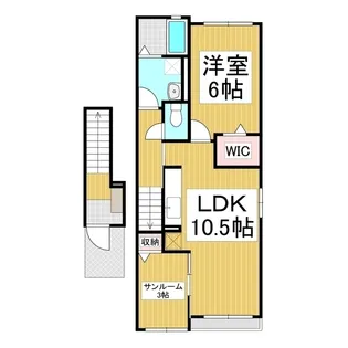 パープル テラス【2階】の間取り