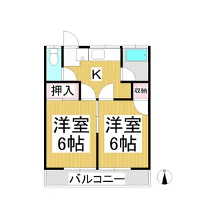 垂沢アパート(2F建)【2階】の間取り