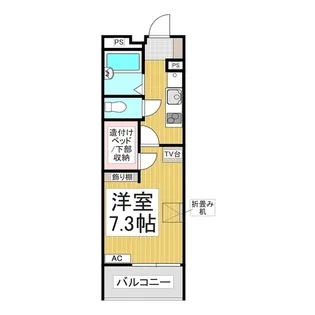 レオパレス新町【1階】の間取り