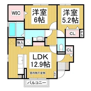アンソレイユ・ヒルズC棟【1階】の間取り