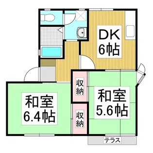 フレグランスゆり E棟【1階】の間取り