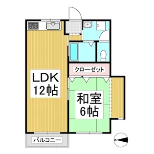 ハイツカミング【2階】の間取り