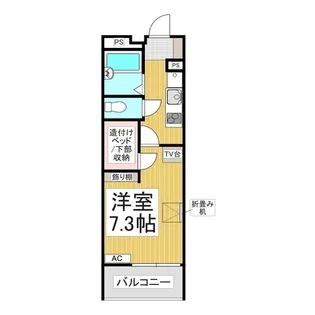 レオパレス新町【2階】の間取り