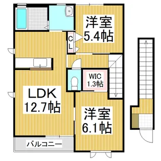 クレドール三輪【2階】の間取り