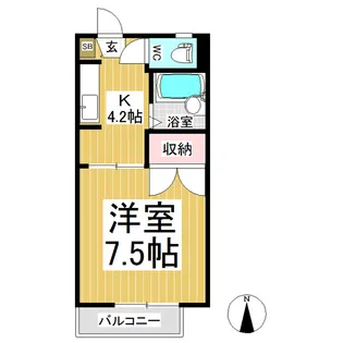 エステートAYA B棟【2階】の間取り