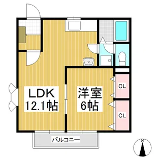 ベルシャイン本郷【2階】の間取り