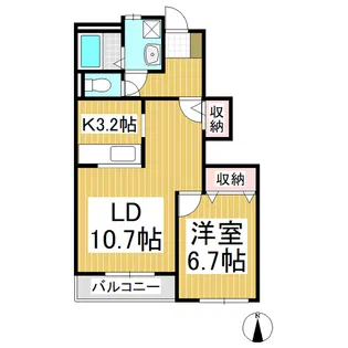 リヴィエール壱番館【1階】の間取り