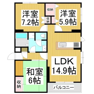 カサフィーナA Ⅰ【1階】の間取り