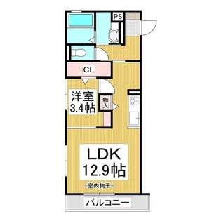 コラージュななせ【2階】の間取り