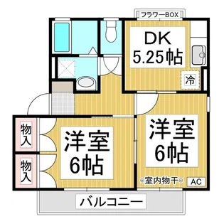メゾンパーク東和田 A【2階】の間取り