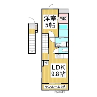 タウンコート田町【1階】の間取り