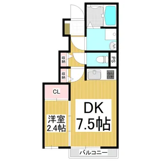 パシフィック宮島第二コーポ【1階】の間取り