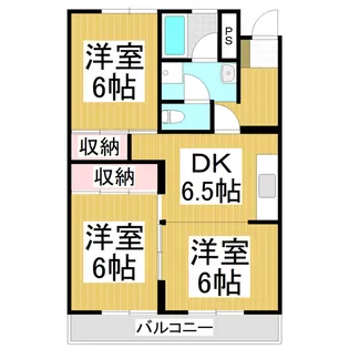 箱清水ハイツ【2階】の間取り