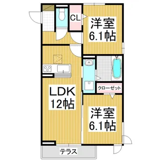 グランスクエア Ⅲ番館【1階】の間取り