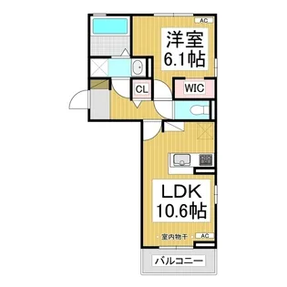 トリシア南俣 ウエスト【2階】の間取り