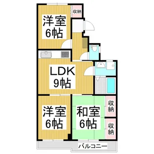 ホワイトハイツ 西館【1階】の間取り
