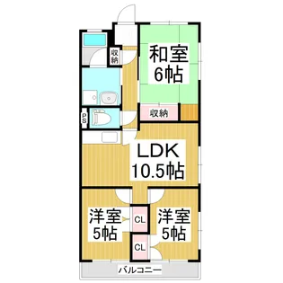 岡田ハイム【4階】の間取り