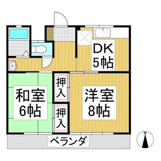倉石マンション【1階】の間取り