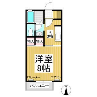 アネーロ和田【A205号室】の間取り