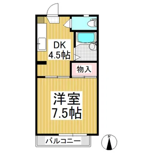 レーベン吉田【1階】の間取り