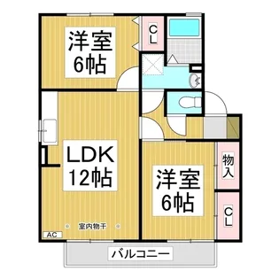 セジュールしんきょう A棟【2階】の間取り