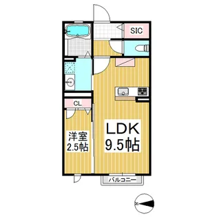 ヴィラ・ベルデ【1階】の間取り