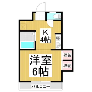 上松ハイツ一ノ瀬【2階】の間取り