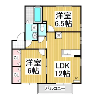 リビング風間【2階】の間取り