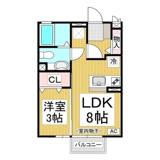 ラ・シャストⅡ B棟【2階】の間取り