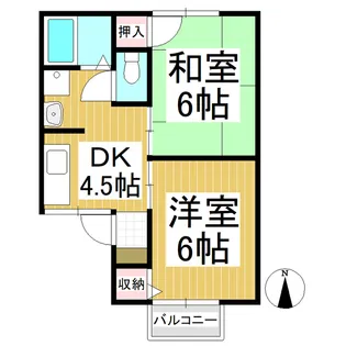 北条ライブタウン F棟【1階】の間取り