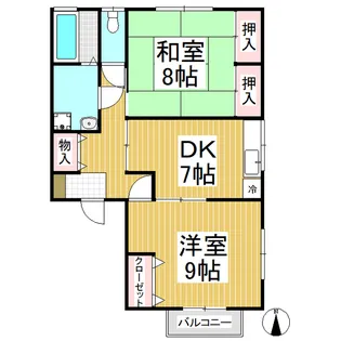 メゾンハピネスT【2階】の間取り