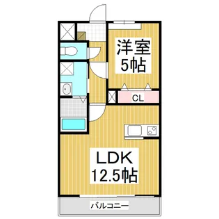 デュアル ベルライン【1階】の間取り