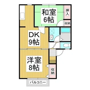 仁ハイツ Ⅱ【1階】の間取り