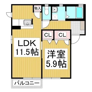 セピアコート安茂里【1階】の間取り